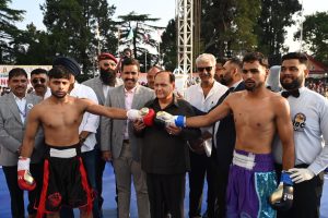 शिमला के ऐतिहासिक रिज मैदान पर अंतर्राष्ट्रीय प्रो-बॉक्सिंग चैंपियनशिप का शुभारंभ।